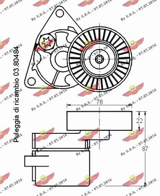 Belt Tensioner, V-ribbed belt