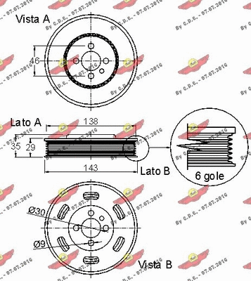 Belt Pulley, crankshaft
