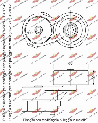 Belt Tensioner, V-ribbed belt