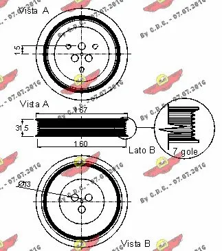Belt Pulley, crankshaft