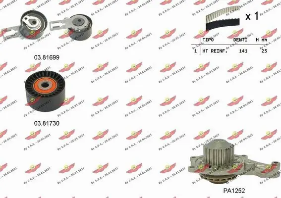 Water Pump & Timing Belt Kit (04.5337PA)