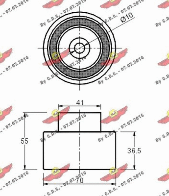 Deflection/Guide Pulley, timing belt