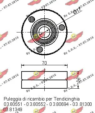 Deflection/Guide Pulley, V-ribbed belt