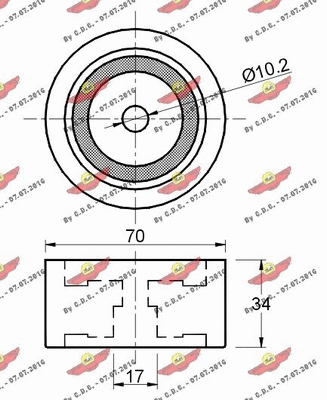 Deflection/Guide Pulley, timing belt