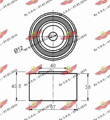 Deflection/Guide Pulley, timing belt