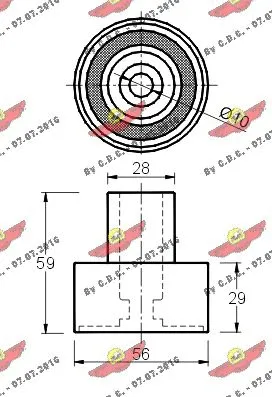 Deflection/Guide Pulley, timing belt