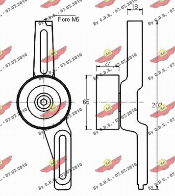 Belt Tensioner, V-ribbed belt