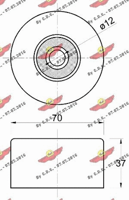 Deflection/Guide Pulley, V-ribbed belt