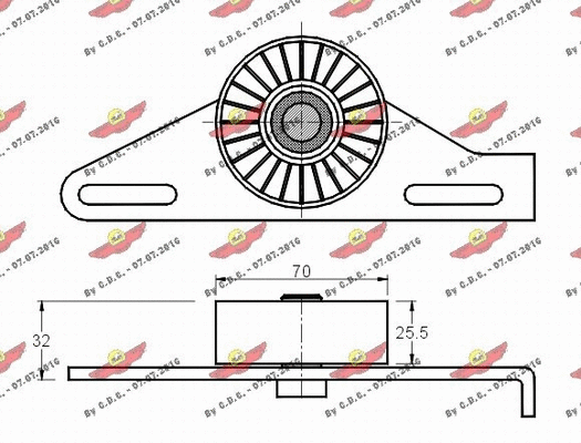 Belt Tensioner, V-ribbed belt