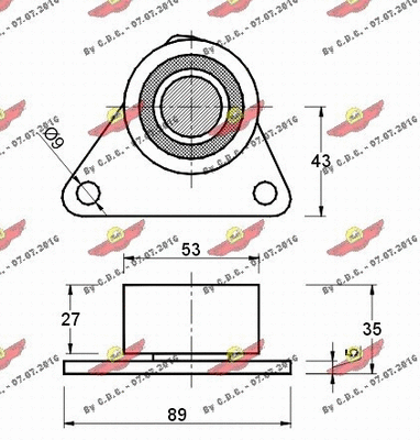 Deflection/Guide Pulley, timing belt