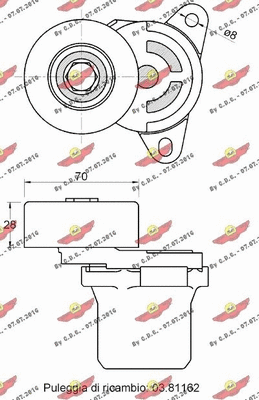 Belt Tensioner, V-ribbed belt