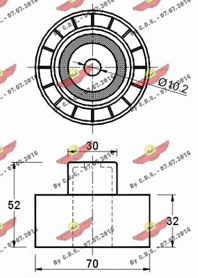 Deflection/Guide Pulley, timing belt