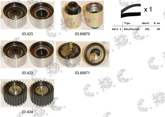 Timing Belt Kit (04.5185)