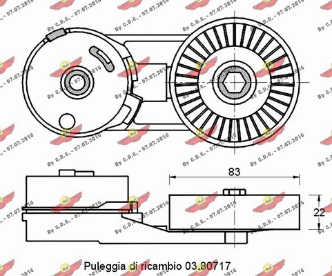 Belt Tensioner, V-ribbed belt
