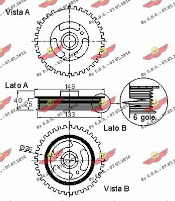 Belt Pulley, crankshaft