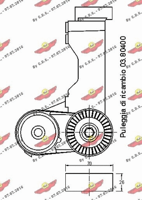 Belt Tensioner, V-ribbed belt