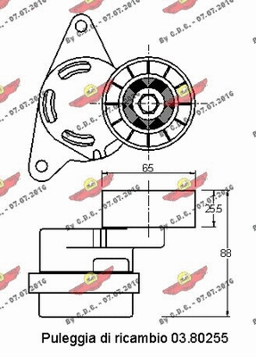 Belt Tensioner, V-ribbed belt