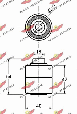 Deflection/Guide Pulley, V-ribbed belt
