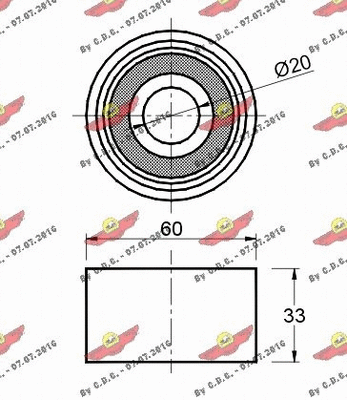 Deflection/Guide Pulley, timing belt