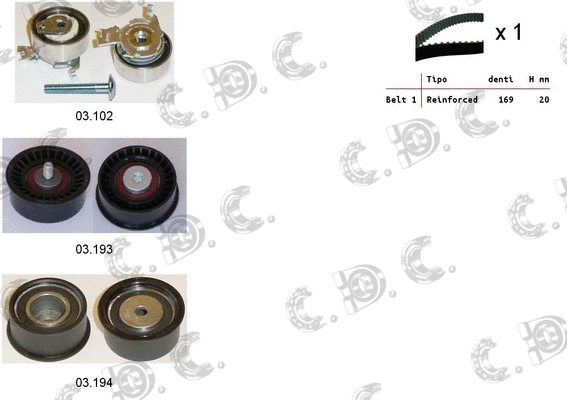 Timing Belt Kit (04.5001)