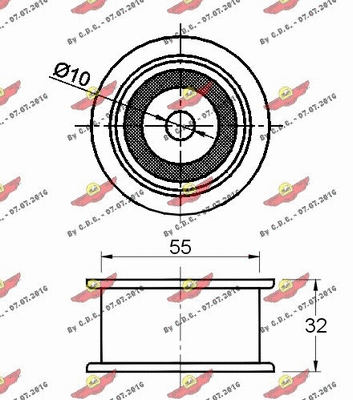 Deflection/Guide Pulley, timing belt