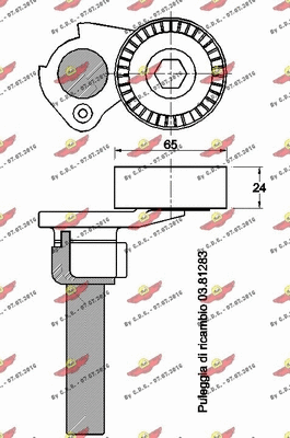 Belt Tensioner, V-ribbed belt
