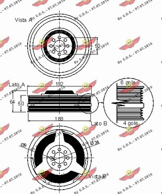 Belt Pulley, crankshaft