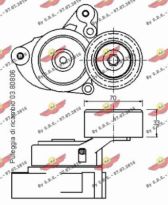 Belt Tensioner, V-ribbed belt