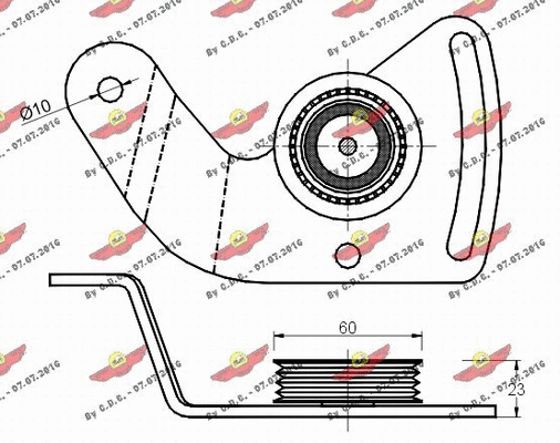 Belt Tensioner, V-ribbed belt