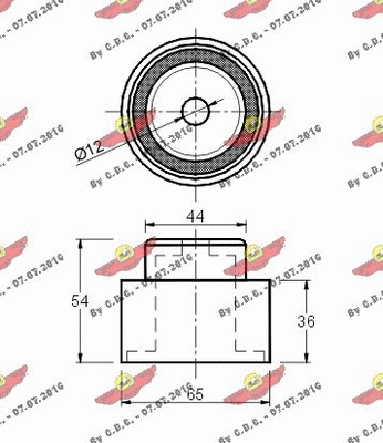 Deflection/Guide Pulley, timing belt