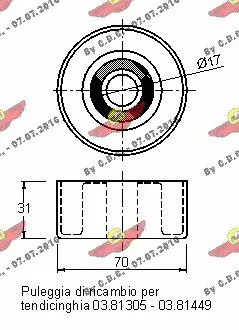 Deflection/Guide Pulley, V-ribbed belt