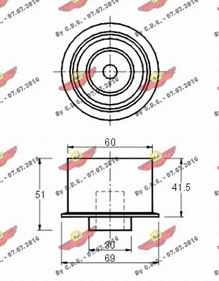 Deflection/Guide Pulley, timing belt