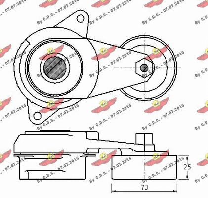 Belt Tensioner, V-ribbed belt