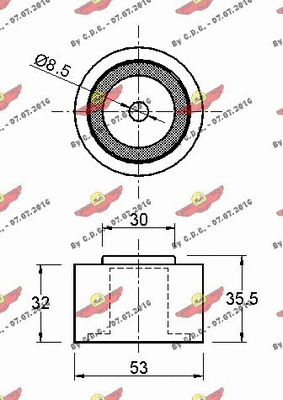 Deflection/Guide Pulley, timing belt