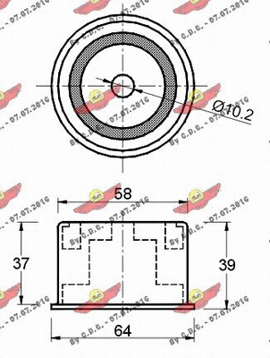 Deflection/Guide Pulley, timing belt