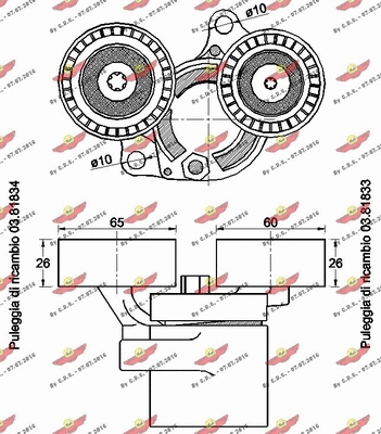 Belt Tensioner, V-ribbed belt