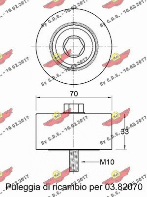 Deflection/Guide Pulley, V-ribbed belt