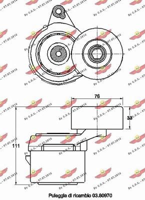 Belt Tensioner, V-ribbed belt
