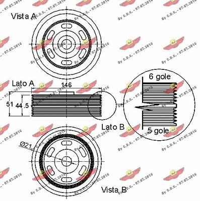 Belt Pulley, crankshaft