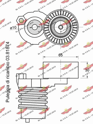 Belt Tensioner, V-ribbed belt