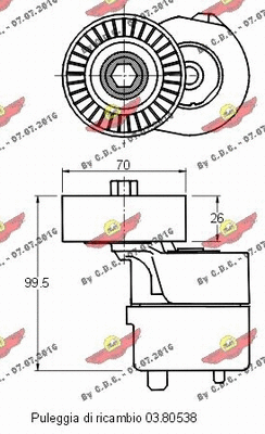 Belt Tensioner, V-ribbed belt