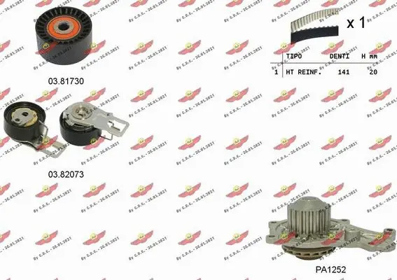 Water Pump & Timing Belt Kit (04.5374PA)