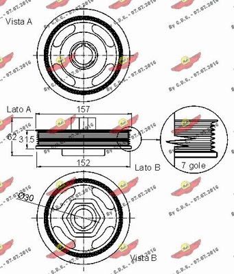 Belt Pulley, crankshaft