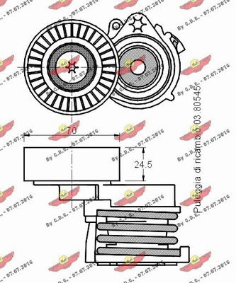 Belt Tensioner, V-ribbed belt