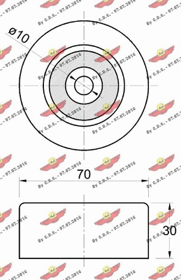 Deflection/Guide Pulley, V-ribbed belt