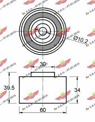 Deflection/Guide Pulley, timing belt
