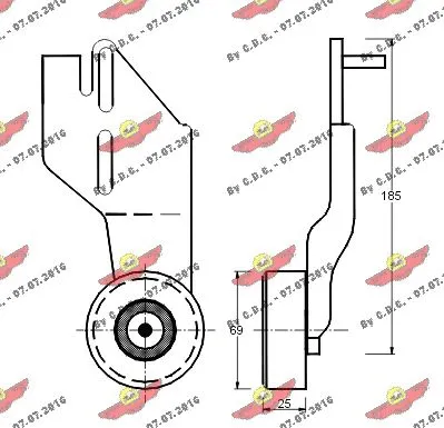 Belt Tensioner, V-ribbed belt