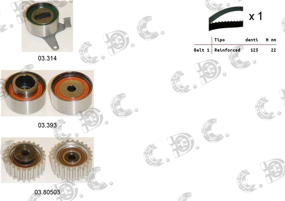 Timing Belt Kit (04.5386)