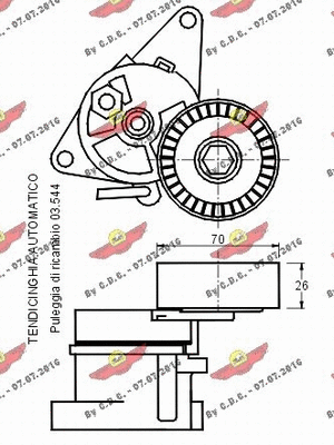 Belt Tensioner, V-ribbed belt