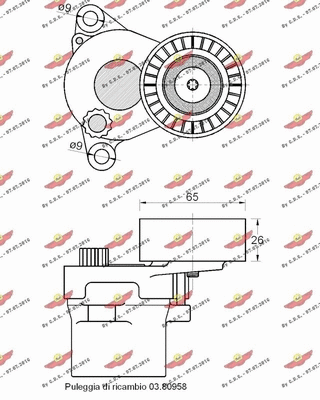 Belt Tensioner, V-ribbed belt